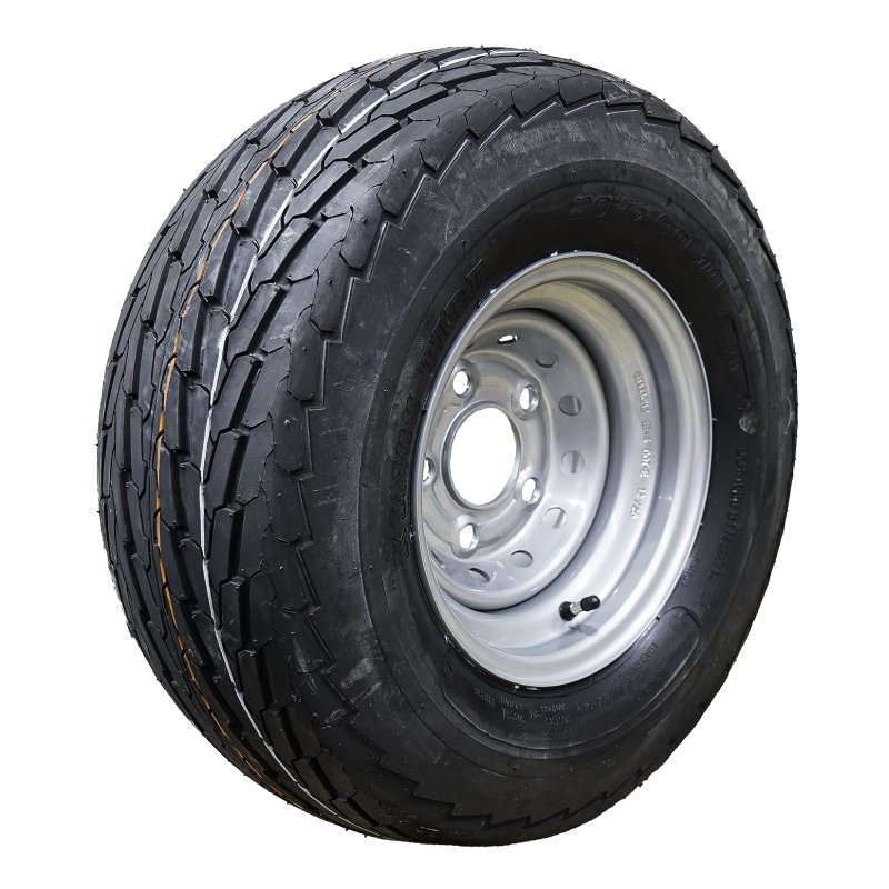 air tire + wheel 20.5x8.0-10 6JAx10H2 ET-4 66,5/112/5 steel KT-705 silver grey