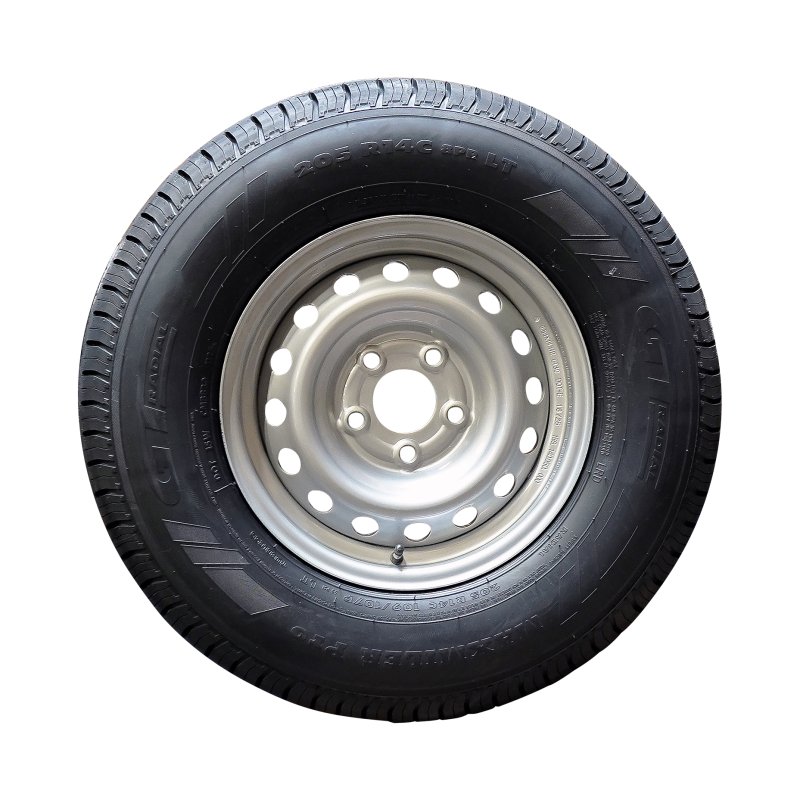 air tire + wheel 205 R14C 5½Jx14H2 ET30 66,5/112/5 steel Maxmiler Pro silver grey