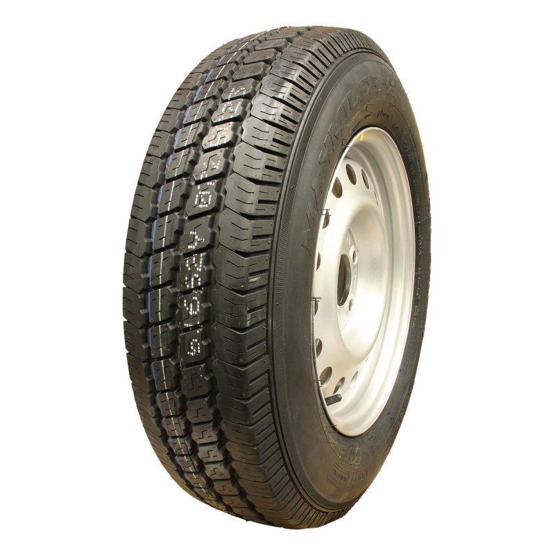pneu + roue 205 R14C 6Jx14H2 ET-5 161/205/6 métal Maxmiler Pro gris argent