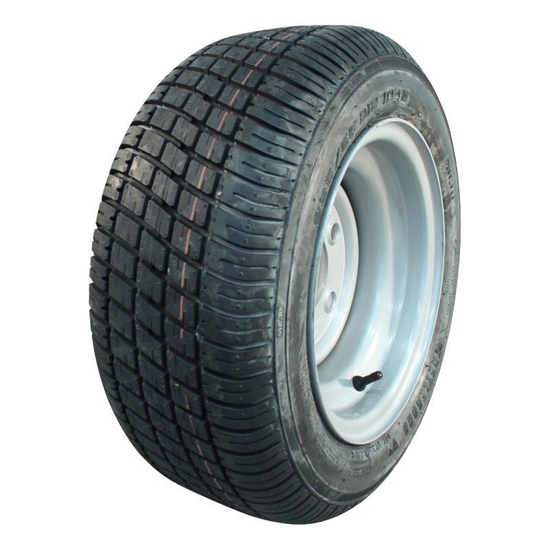 pneu + roue 225/55 B12 7.00x12 ET0 94/140/5 métal C-8001 gris argent