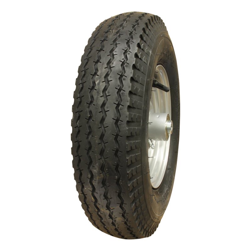 Komplettrad 4.80/4.00-8 2.50x8 ET0 Westfalia Kugellager 12,3 NL124mm Stahl S-6003 Silbergrau