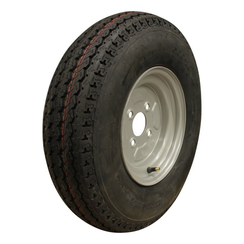 pneu + roue 5.00-10 3.50Bx10H2 ET23,5 60/100/4 métal KT-715 gris argent