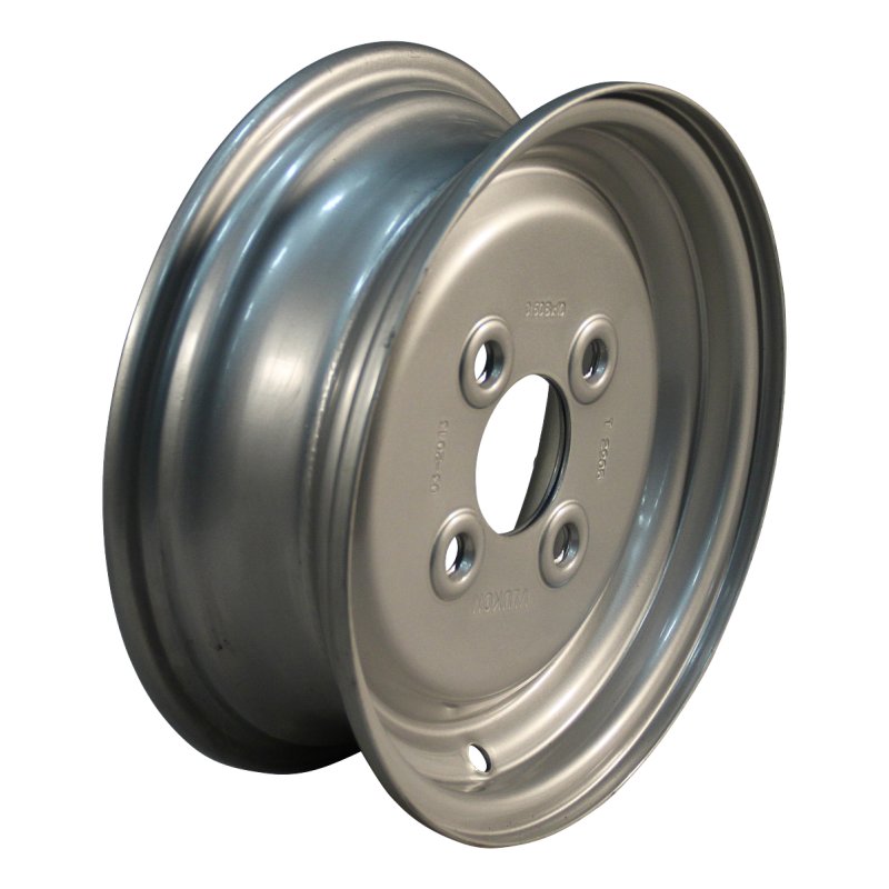 pneu + roue 5.00-10 3.50Bx10H2 ET23,5 60/100/4 métal KT-715 gris argent