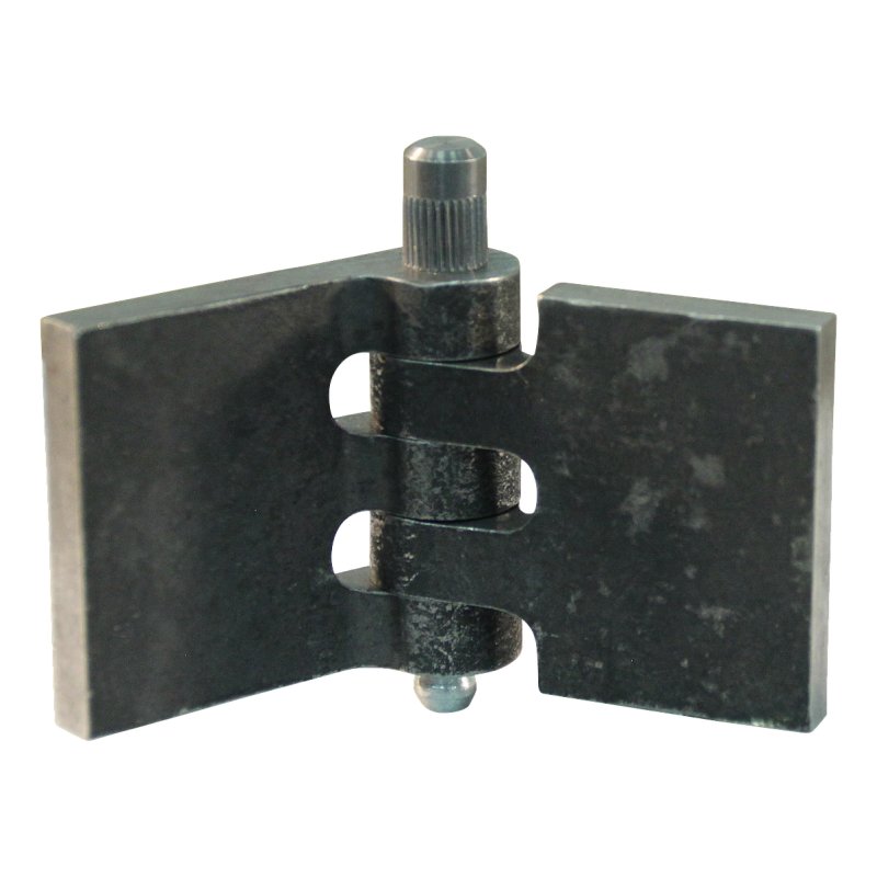 recht portierscharnier met pen met smeernippel 40 x 40mm scharnierblad blank demonteerbaar