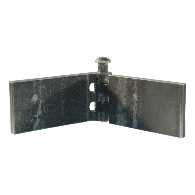 recht portierscharnier met rvs pen 40 x 80mm scharnierblad blank demonteerbaar