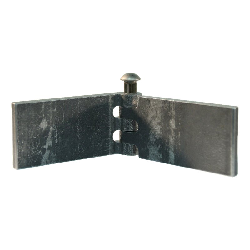 recht portierscharnier met stalen pen 40 x 80mm scharnierblad blank demonteerbaar