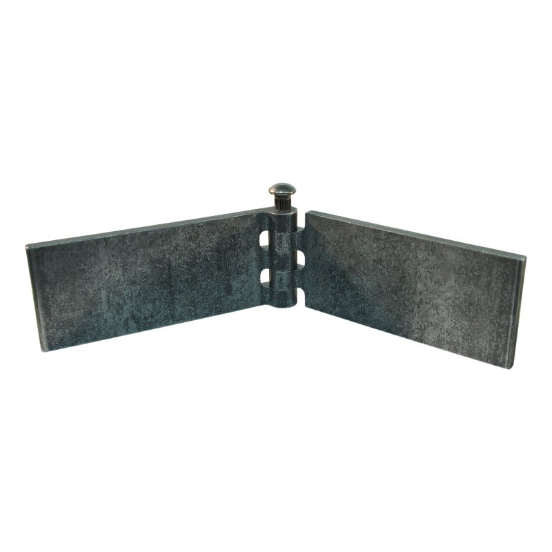 recht portierscharnier met stalen pen 50 x 120mm scharnierblad blank demonteerbaar