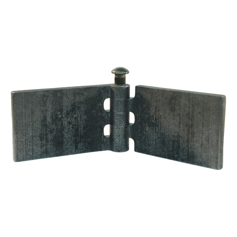 gerades Wagentürscharnier mit Stahl Zapfen 50 x 80mm Scharnierblatt unbehandelt/blank demontierbar