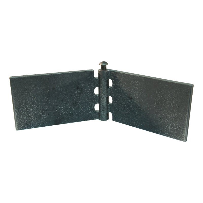 gerades Wagentürscharnier mit Stahl Zapfen 60 x 100mm Scharnierblatt unbehandelt/blank demontierbar
