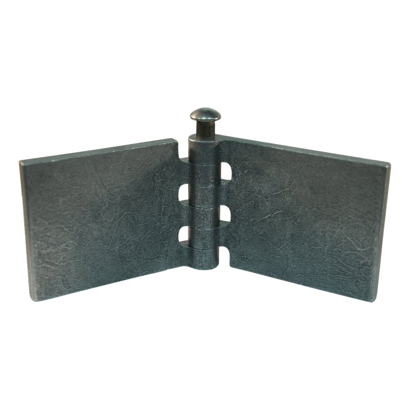 gerades Wagentürscharnier mit Stahl Zapfen 60 x 80mm Scharnierblatt unbehandelt/blank demontierbar