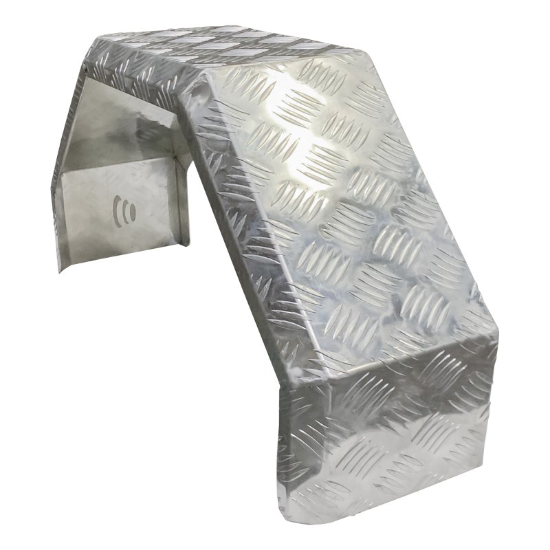 garde-boue 1 essieu simple aluminium 230mm x 800mm modèle angulaire