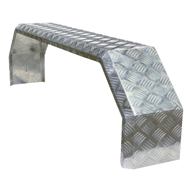 garde-boue essieu double aluminium 240mm x 1500mm modèle angulaire