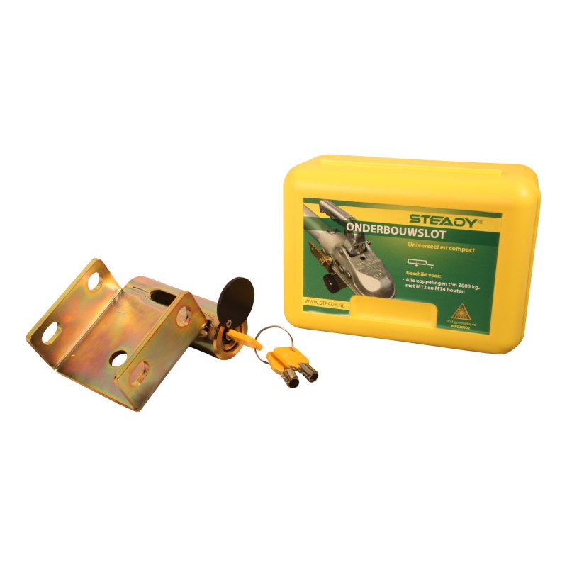 verrou de tête d'attelage montage fixe 3500 kg M14 + long clapet SCM 2x M14 horizontaux + 1x M12 vertical