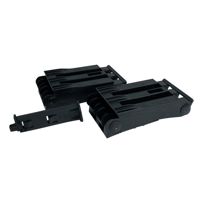 2 "Origamy 36" wheel chocks + 1 support black plastic