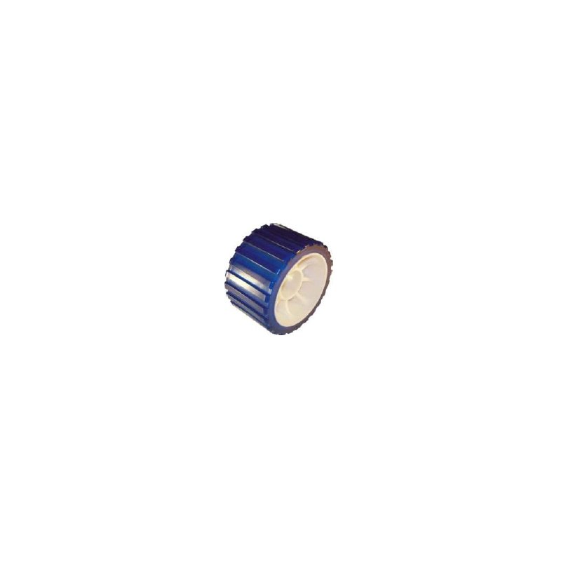 bord de rouleau PVC bleu Ø128mm 75mm Ø22mm