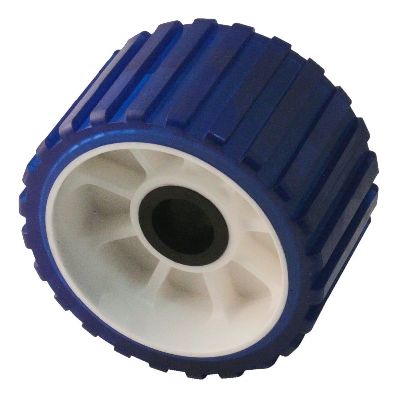 bord de rouleau PVC bleu Ø128mm 75mm Ø26mm