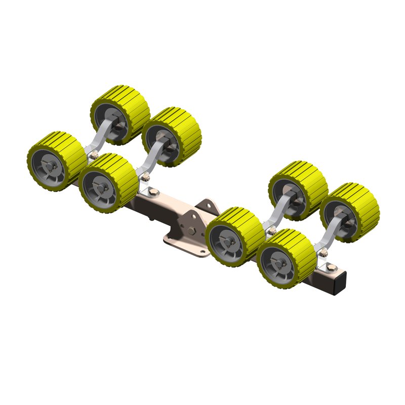 galet en PVC règlable jaune 4 kits diabolos