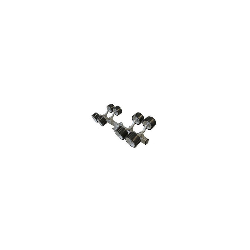 galet en PVC règlable noir 4 kits diabolos
