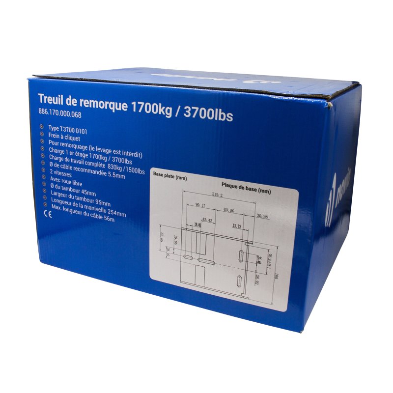 Treuil T3700 1700/830kg