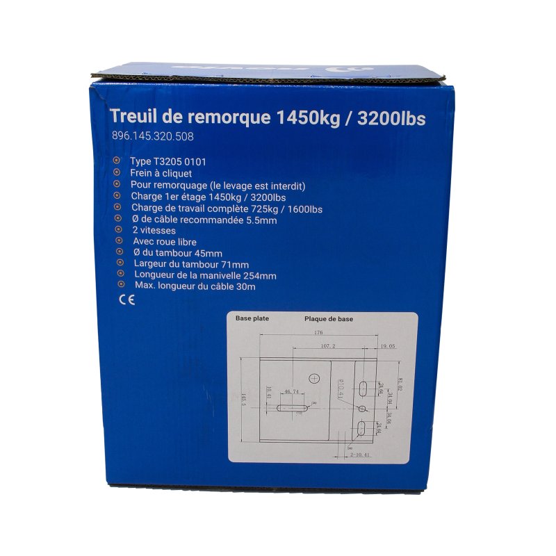 Treuil 1450/725kg T3205