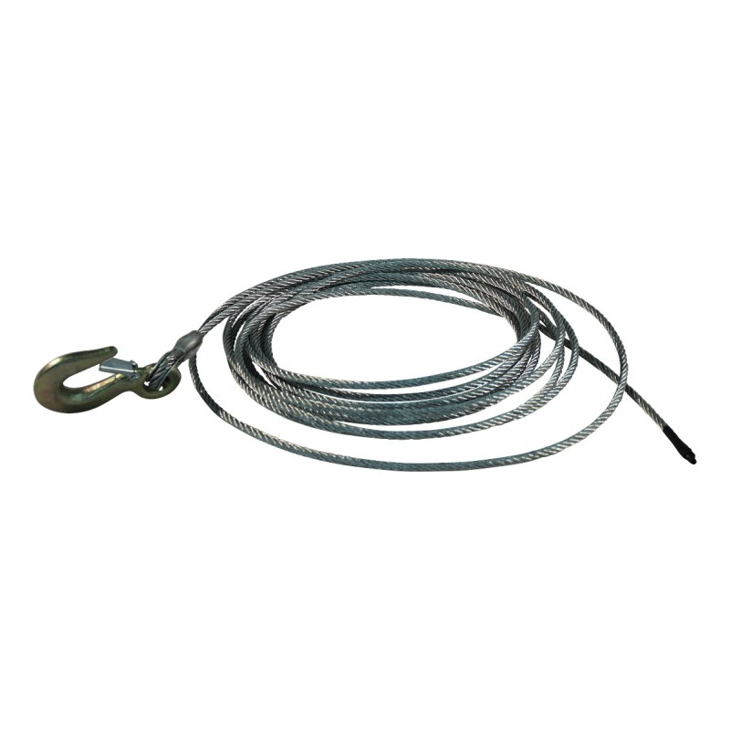 steel cable with hook Ø6mm 12m