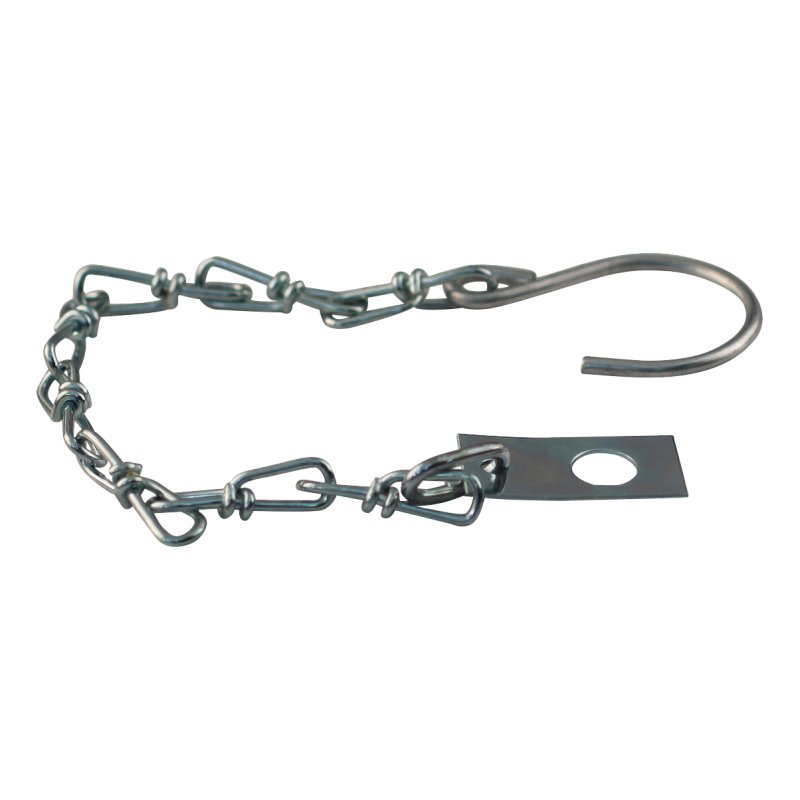 safety chain 300mm zinc plated with S hook and mounting plate