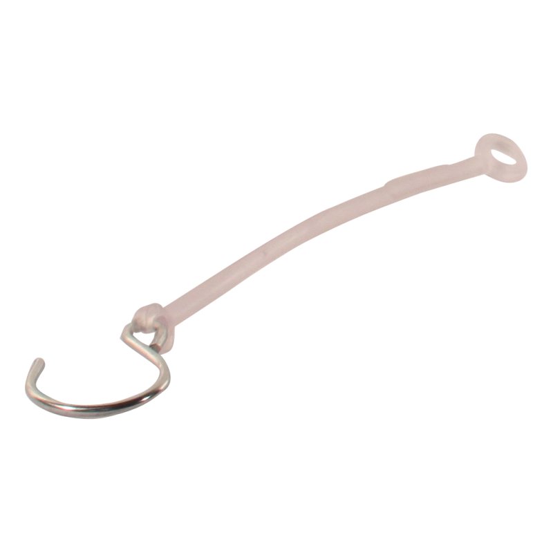 cordon de sûreté 247mm PVC , transparent avec S-crochet