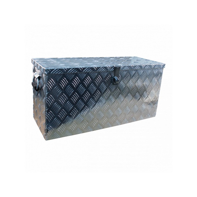 gereedschapskist aluminium lxbxh 840x310x400mm overslagsluiting met geïntegreerd slot