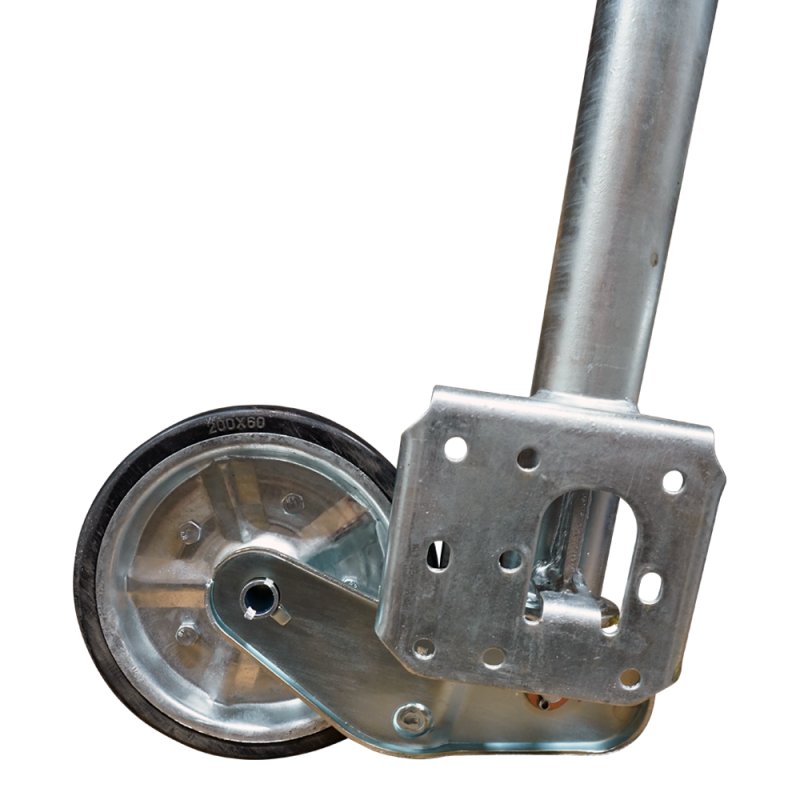 Stützrad automatisch klappbar Ø60mm 200x60mm Stahlrad