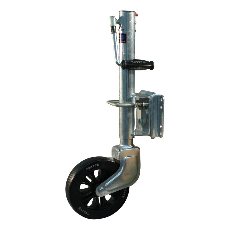 roue jockey basculante Ø51mm 210x50mm jante en acier