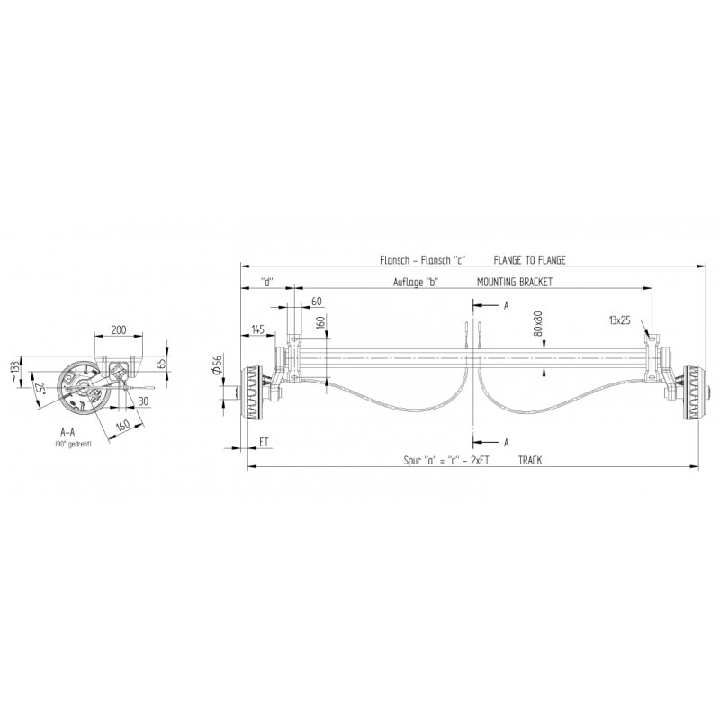 VGB13-M 1350kg 1800mm 25°