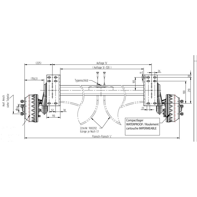 VGB15-MV 1500kg 1800mm 25° y compris amortisseur de chocs de support