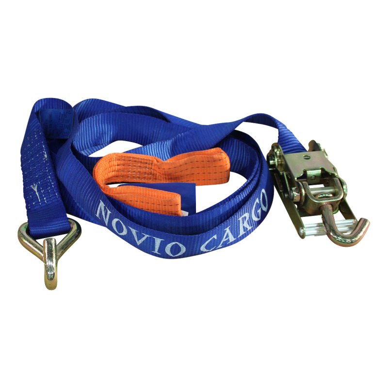 spanband voor autotransporter met verbindingslus blauw/verbindingslus oranje 50 x mm 3500mm polyester