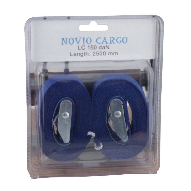 lashing belt with clamp buckle (set 2 pieces) 25mm 2500mm polyester