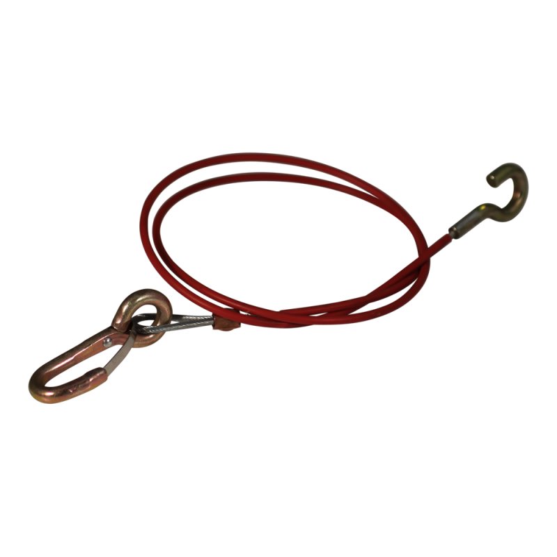 break away cable 1000mm carabiner (with leaf spring) red hook