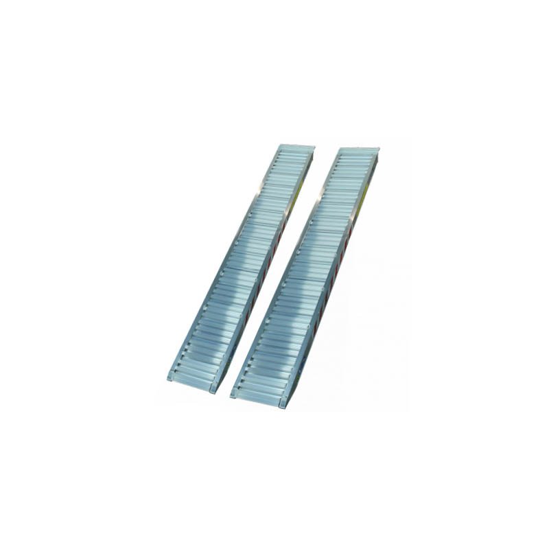 set oprijplaten recht aluminium 2500mm x 360mm opleglip ( L standaard )