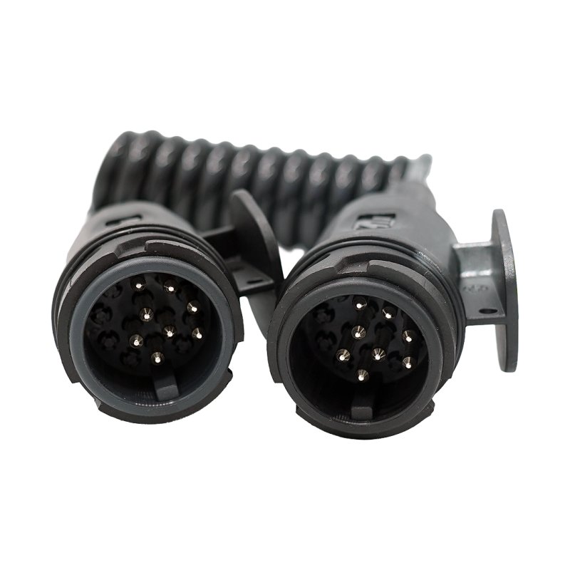 câble en spirale 8-polig 1,25m fiches Menbers en plastique 13 broches