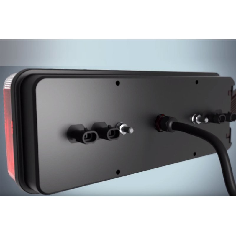 feu arrière LED connecteur AMP 7 PIN droit 9/36V Lavaflow