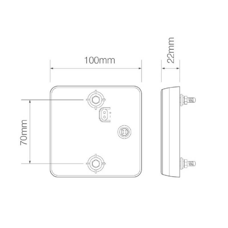 Rückleuchte LED Kabel universal 12/24V