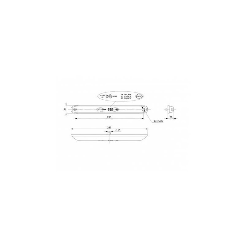 achterlicht LED kabel universeel 12/24V