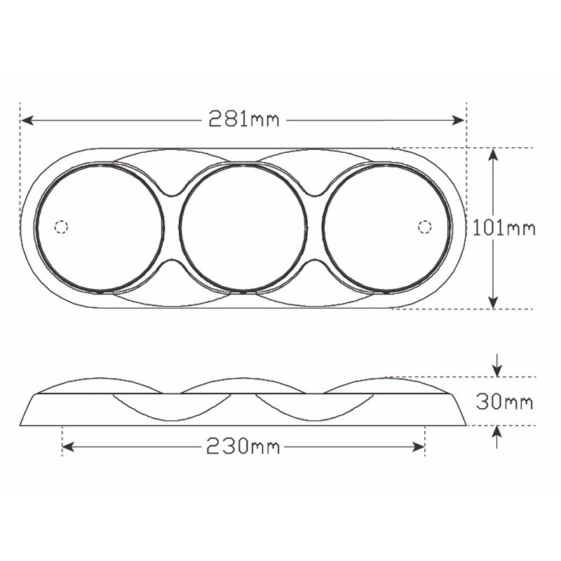 feu arrière LED câble universel 12/24V