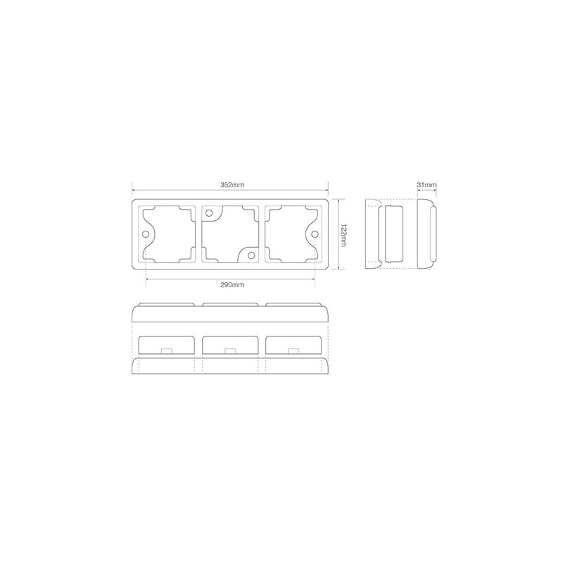 rear lamp LED Cable universal 12/24V