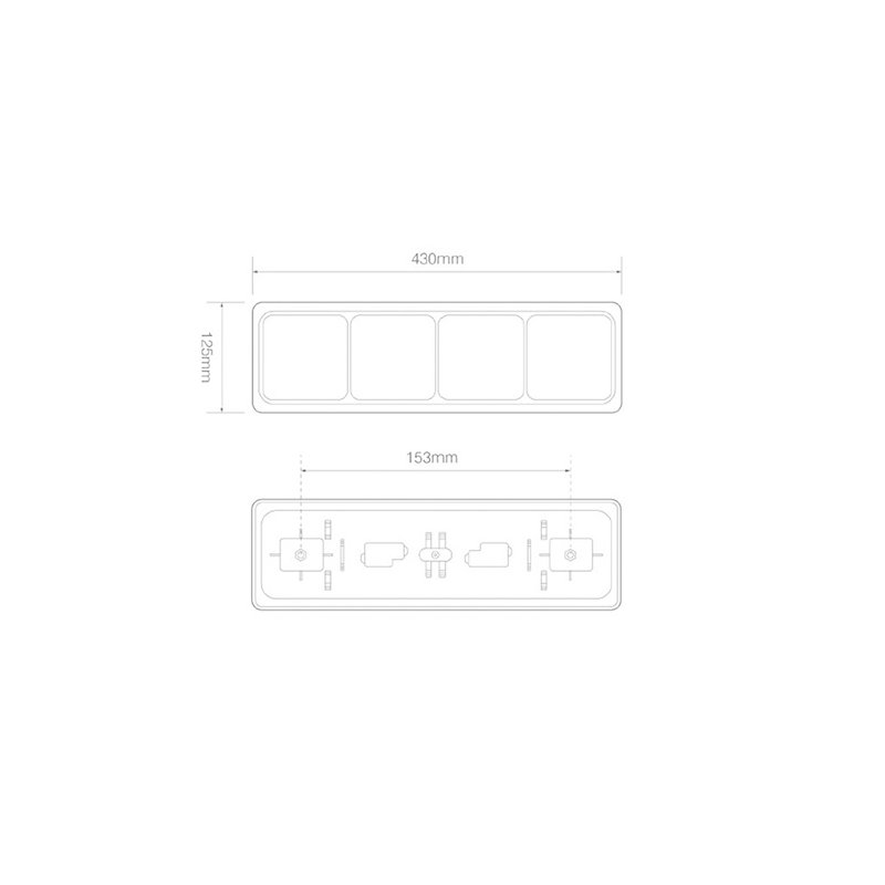 feu arrière LED câble universel 12/24V