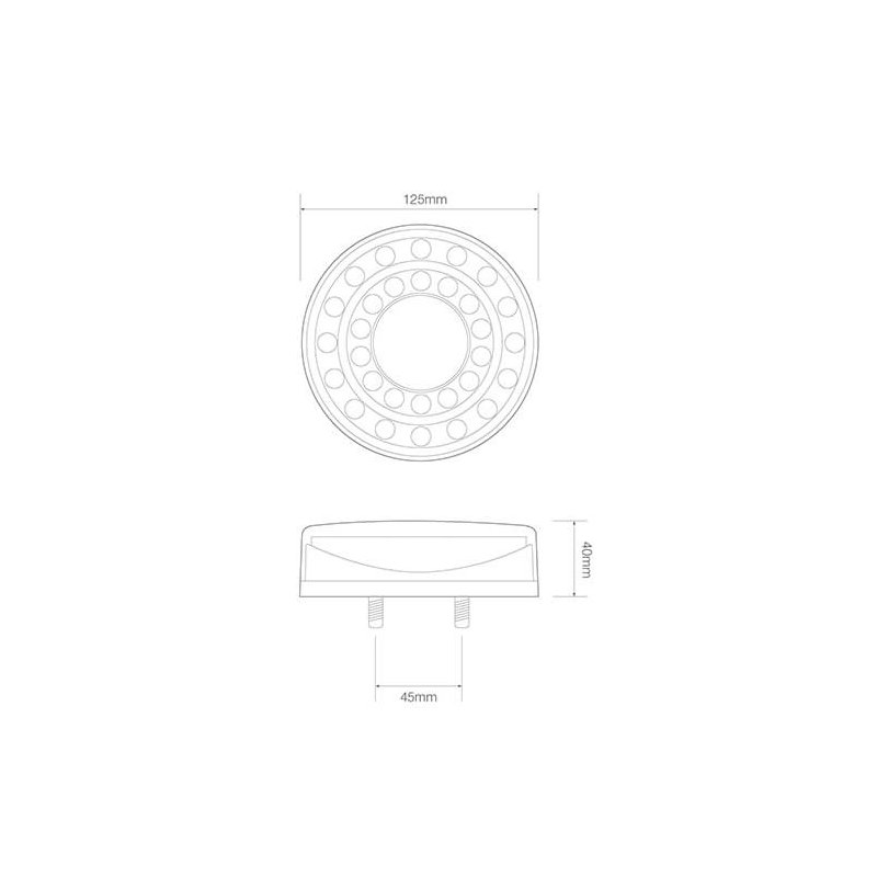feu arrière LED câble universel 12/24V