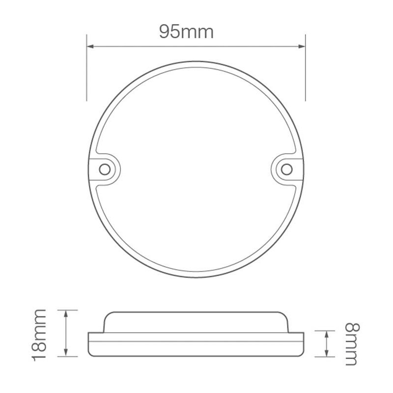 feu arrière LED câble universel 12/24V