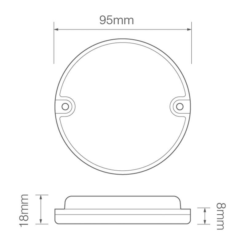 feu arrière LED câble universel 12/24V