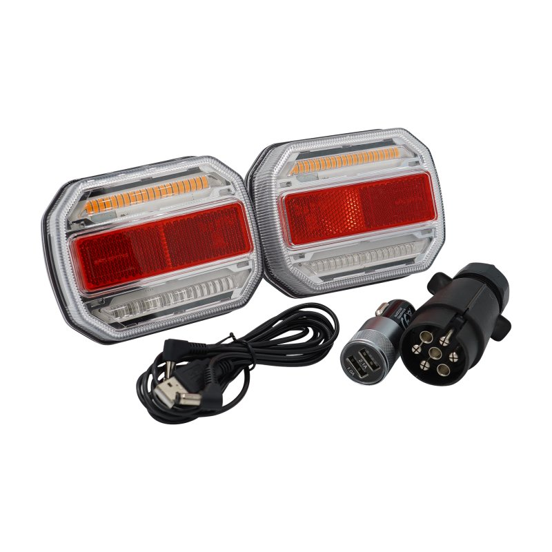 Kit de feux arrière à LED avec montage magnétique LED gauche et droit 12 V sans fil