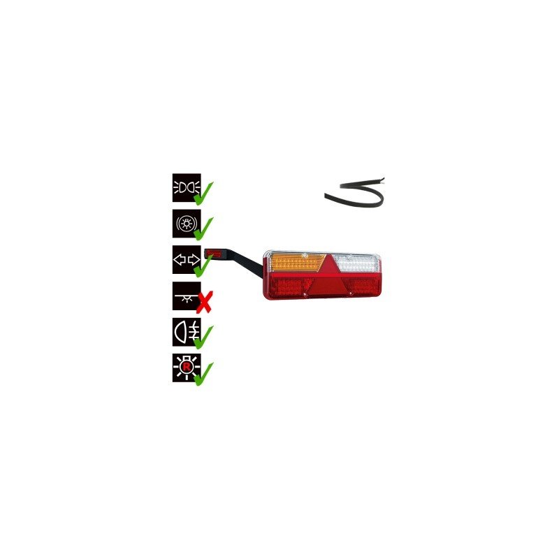feu arrière LED câble gauche 9/36V Lavaflow