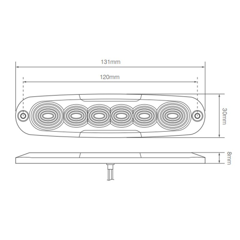 Rückleuchte LED Kabel universal 12/24V