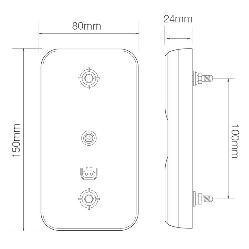 Rücklicht 2er-Pack LED Kabel 40cm universal universal 12 V